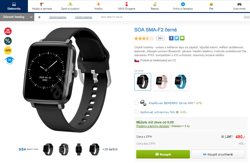 Chytré hodinky Withings Scanwatch 42mm