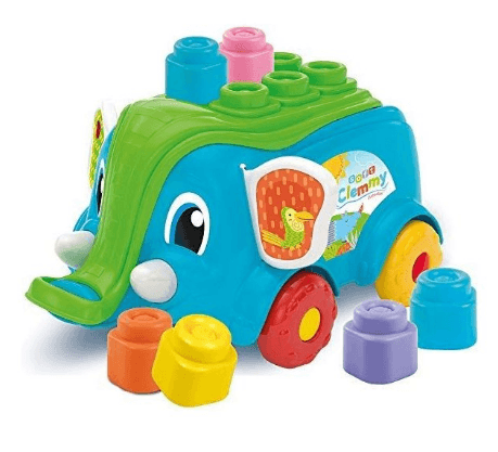 Vozík slon Clemmy baby + kostky