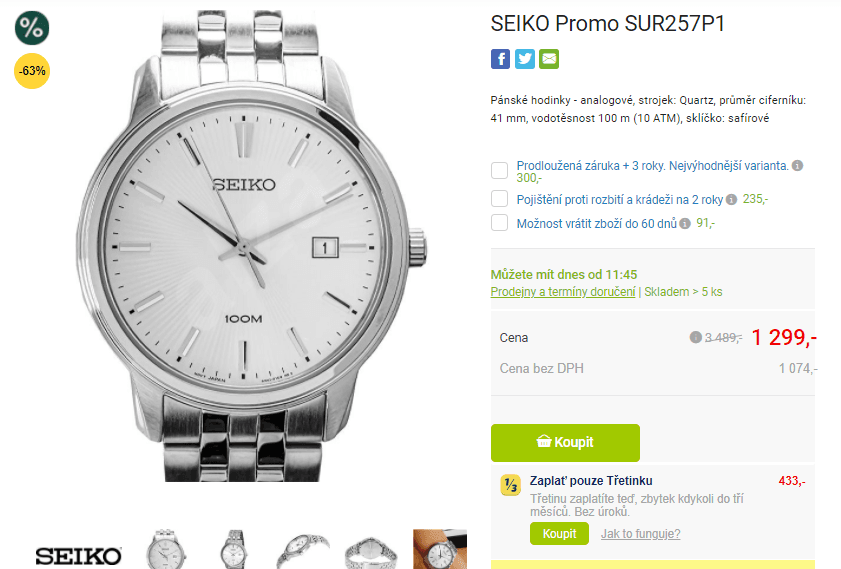 Pánské hodinky Seiko