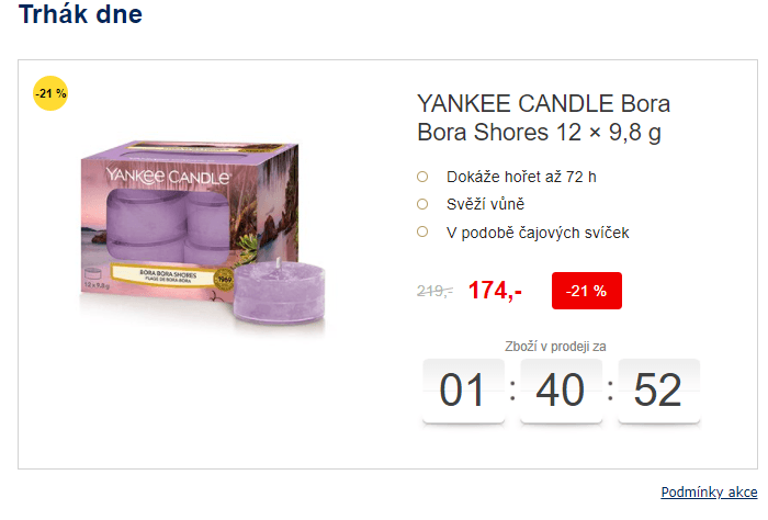 12 vonných svíček YANKEE CANDLE Bora Bora