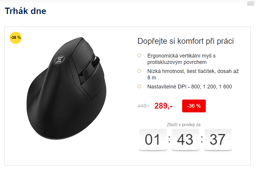 BT vertikální myš Eternico