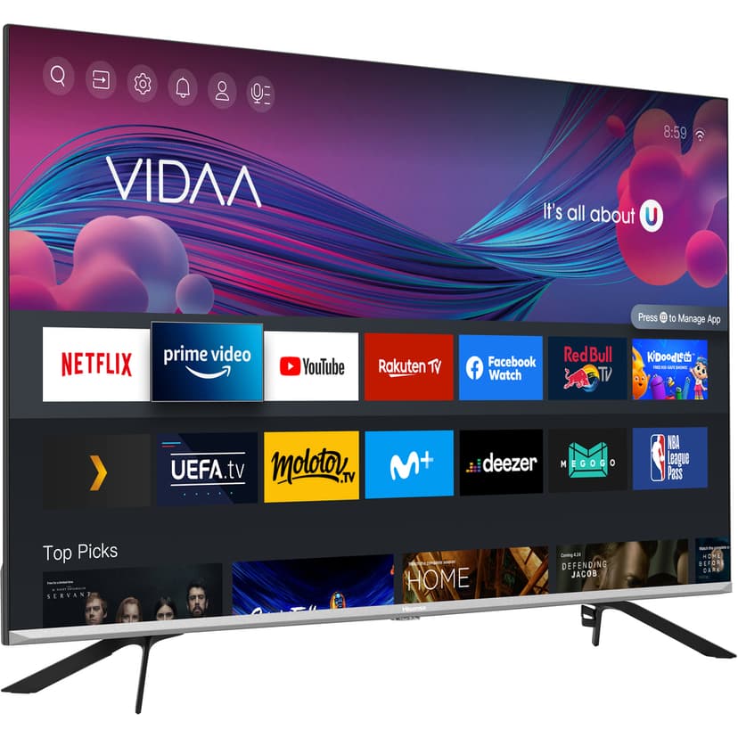 4K Smart TV, QLED, 139cm, Hisense