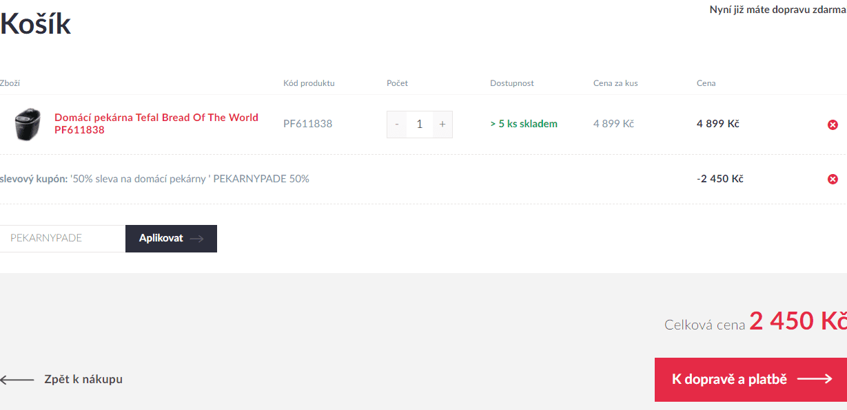 Sleva 50% na domácí pekárny