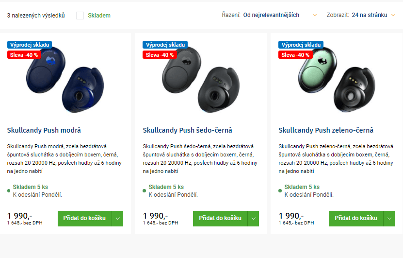 BT sluchátka Skullcandy Push