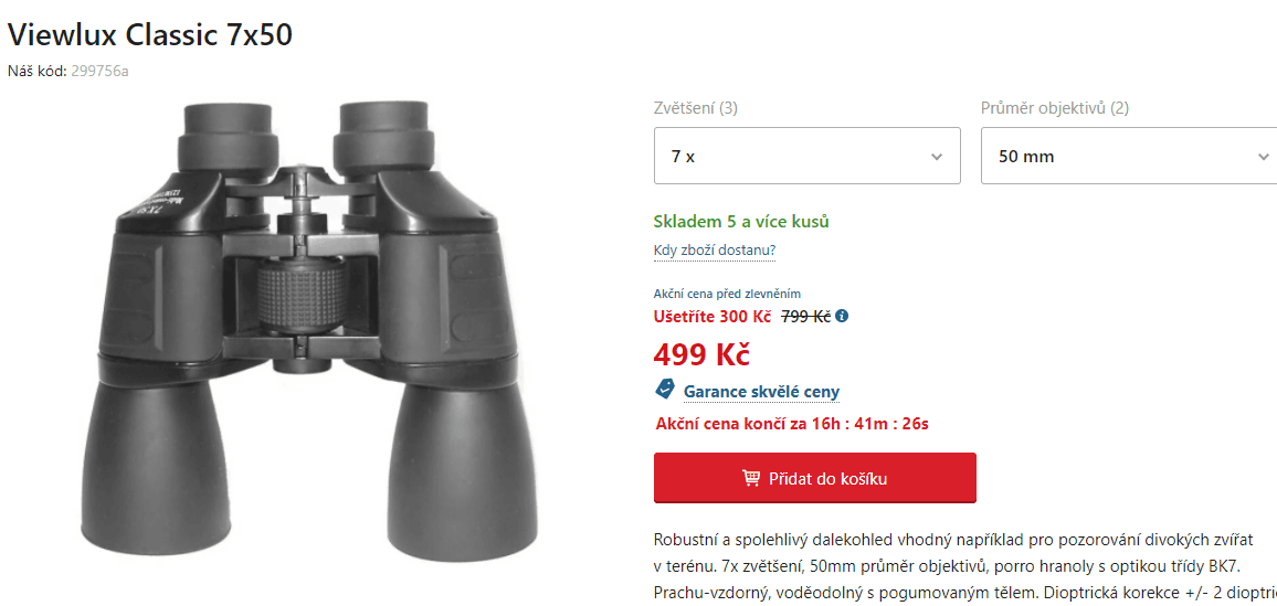 Dalekohled Viewlux Classic 7x50 