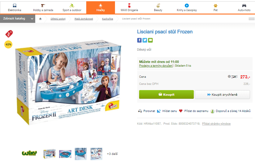 Lisciani psací stůl Frozen