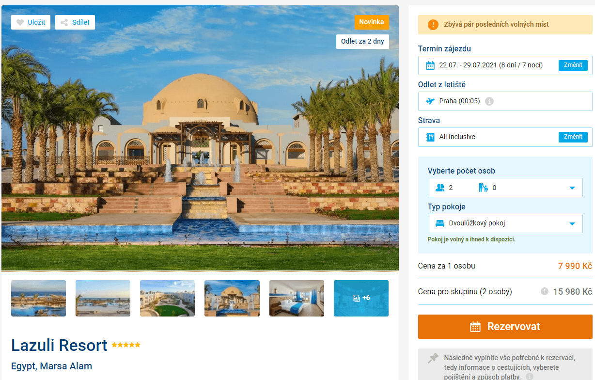 Egypt / ✈ Praha / AI / 5⭐/ 8 dní