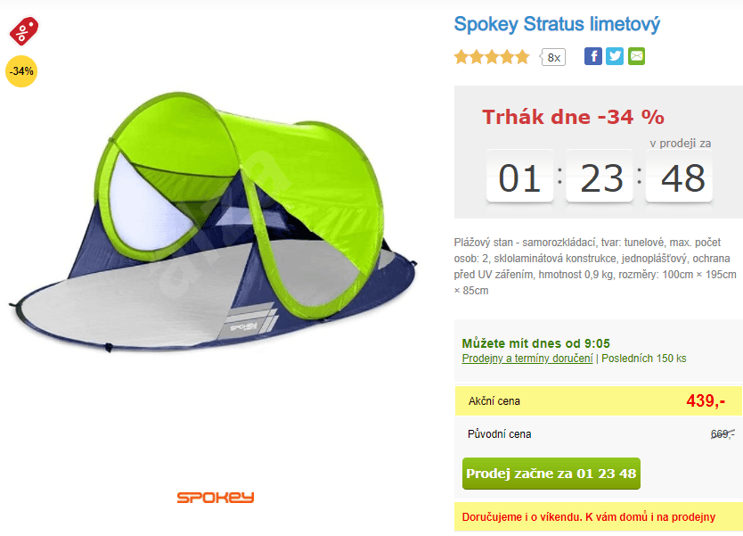 Plážový stan Spokey Stratus