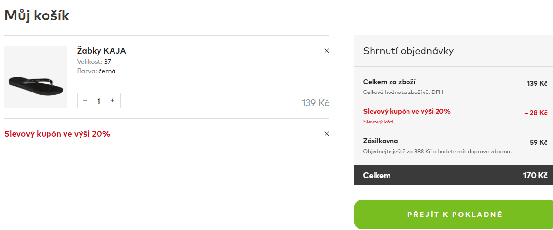 Sleva 20% na všechny žabky