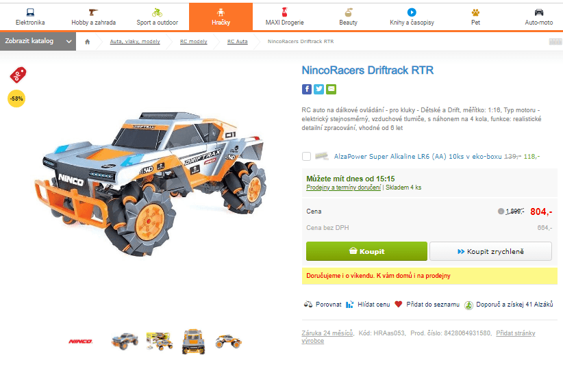 RC auto NincoRacers Driftrack RTR