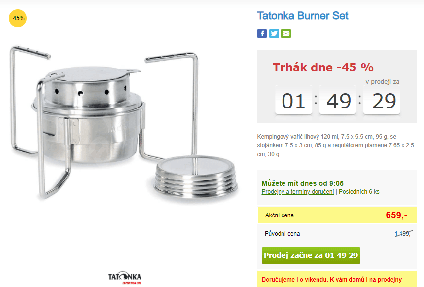 Kempingový vařič Tatonka Burner Set
