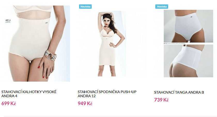 Sleva 15% na stahovací italské spodní prádlo ANDRA