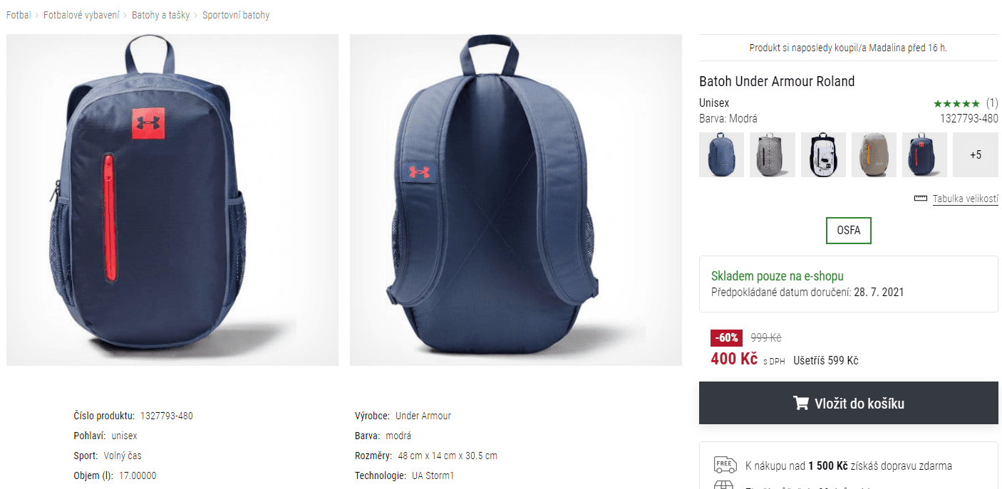Batoh Batoh Under Armour Roland 17 l