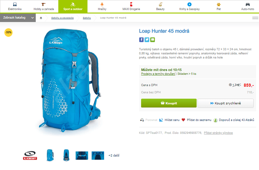 Turistický batoh Loap Hunter 45