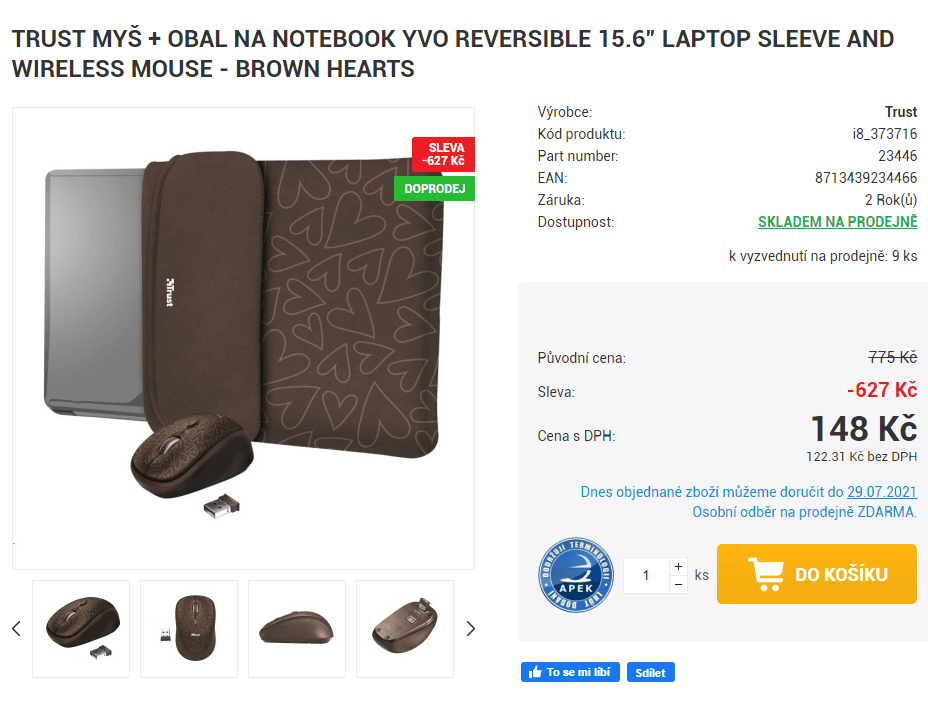 Pouzdro na notebook + BT myš Trust