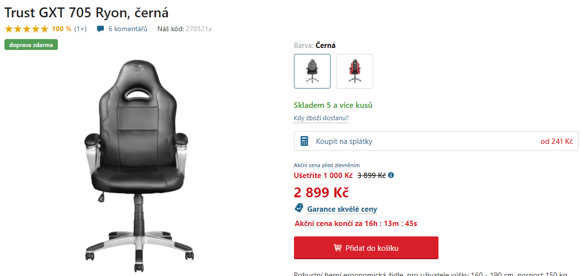 Herní židle Trust Ryon