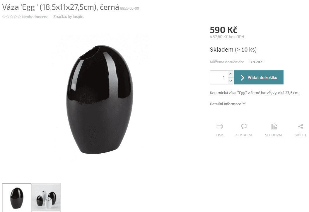 Designová váza by Inspire Egg