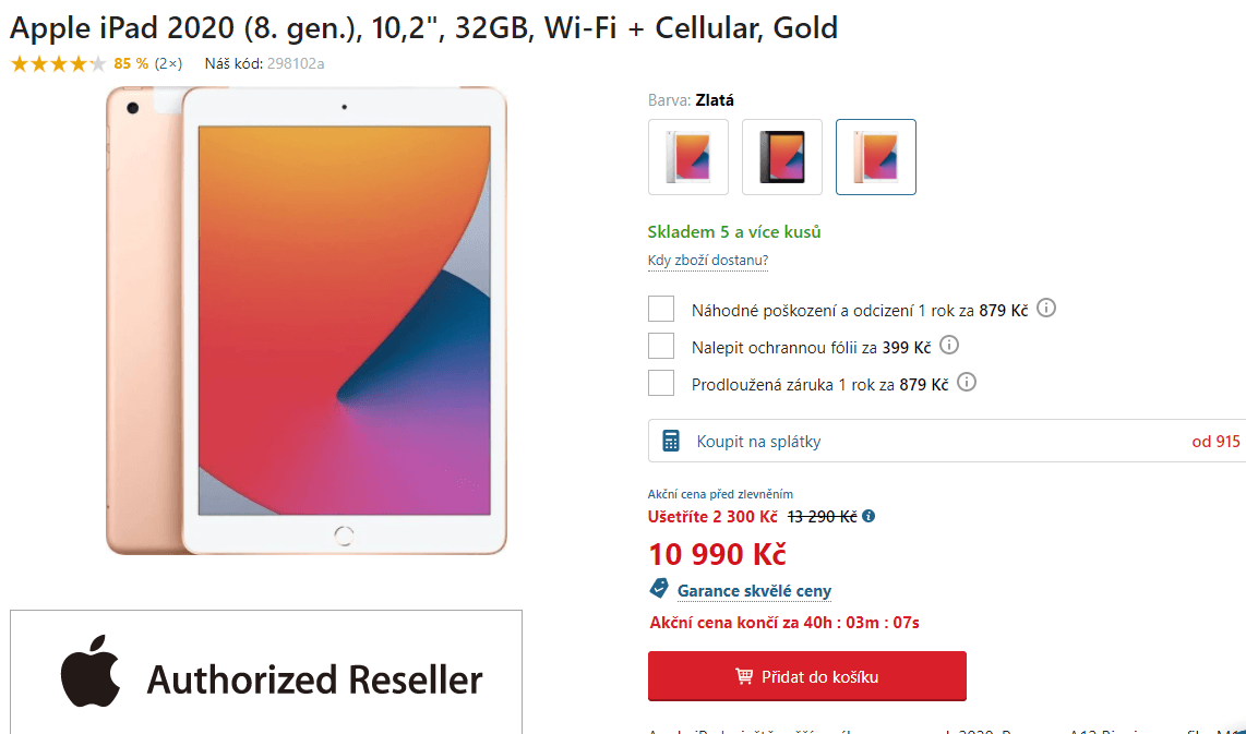 Apple iPad 2020 32GB, 10,2"