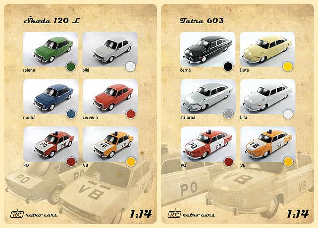 Akční cena - RC modely Škoda 120L a Tatra 603