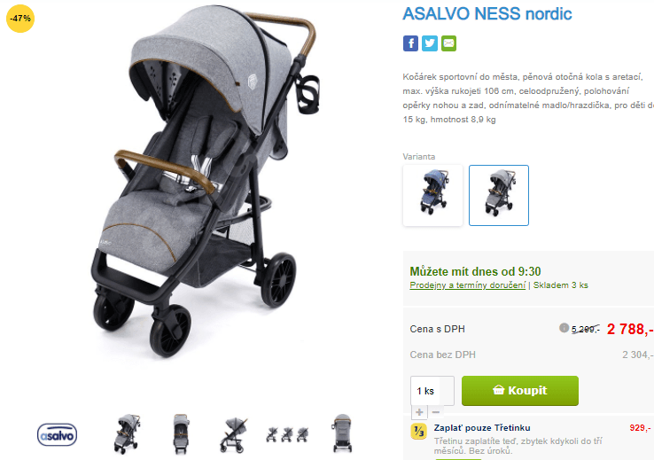 Celoodpružený sportovní kočárek Asalvo