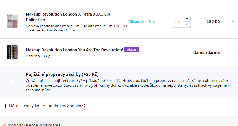 Paletka očních stínů zdarma k nákupu