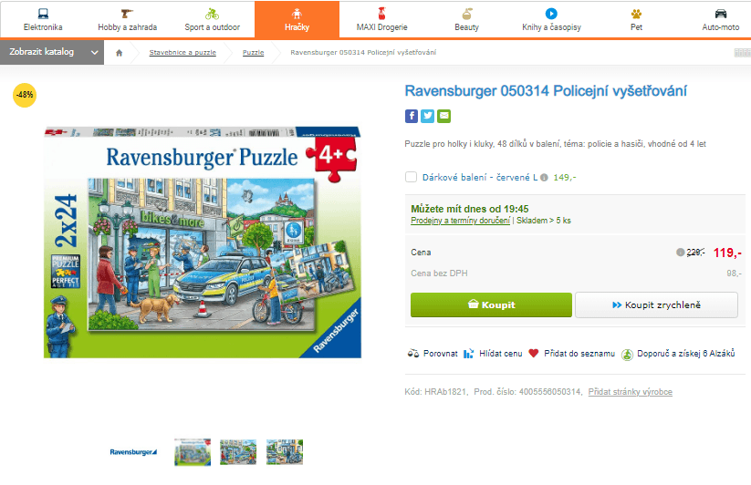 Puzzle Ravensburger Policejní vyšetřování