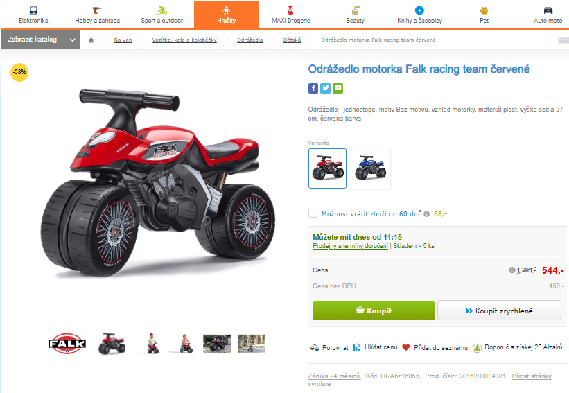 Motorka Falk Racing Team, 1+, do 30 kg