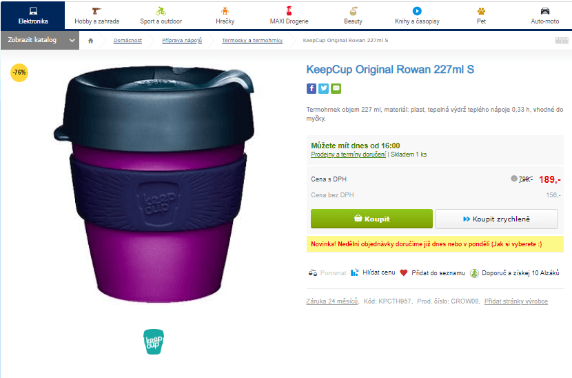KeepCup Original Rowan 227ml 
