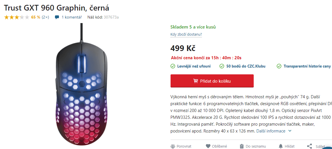 Herní myš Trust GXT 960