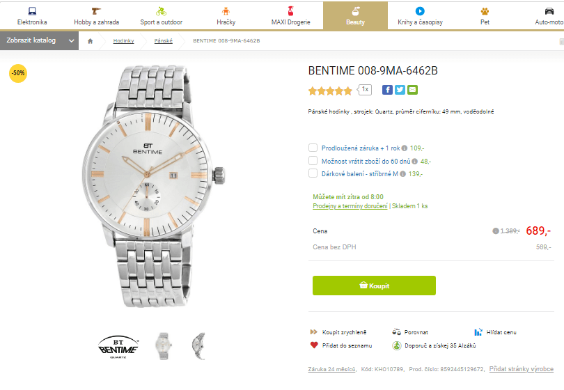 Pánské hodinky BENTIME 008-9MA-6462B