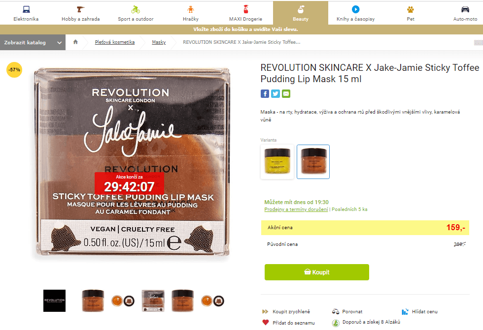 Maska na rty Revolution Skincare