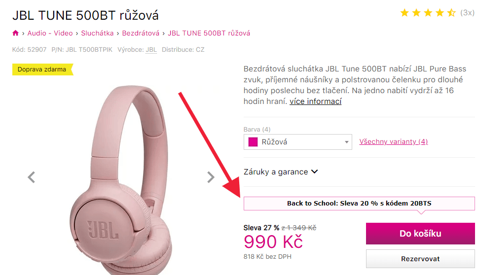 BT sluchátka JBL Tune 500BT