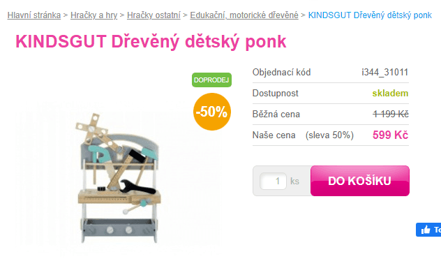 Dětský dřevěný ponk s nářadím Kindsgut