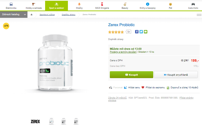 Doplněk stravy Zerex Probiotic
