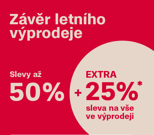 Extra sleva 25% na výprodej