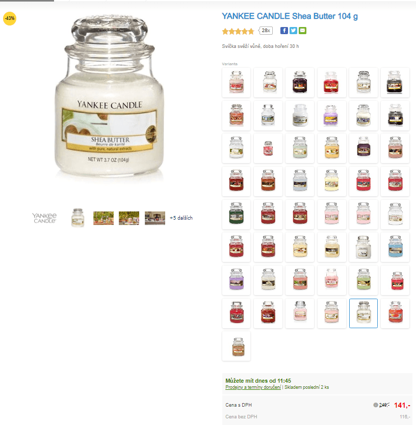 Yankee Candle Shea Butter 104 g