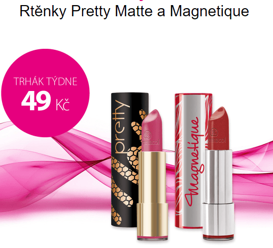 Rtěnky Pretty Matte a Magnetique za 49