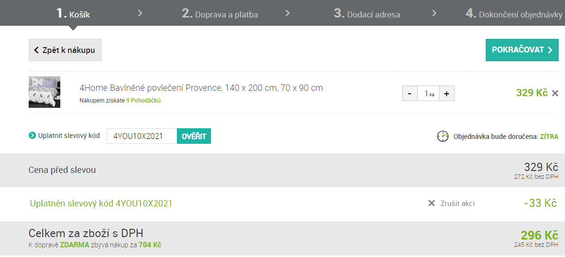 100% bavlněné povlečení Provence