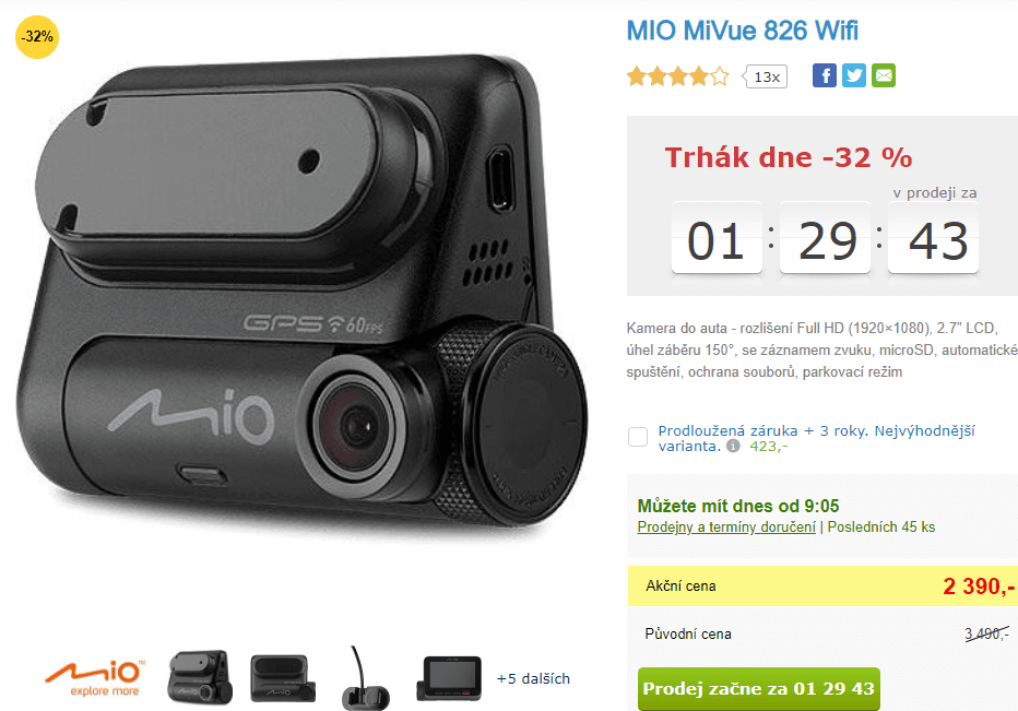 Full HD autokamera Mio, Wifi