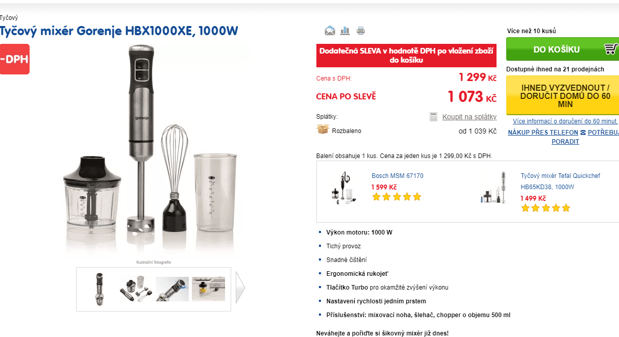 Tyčový mixér Gorenje