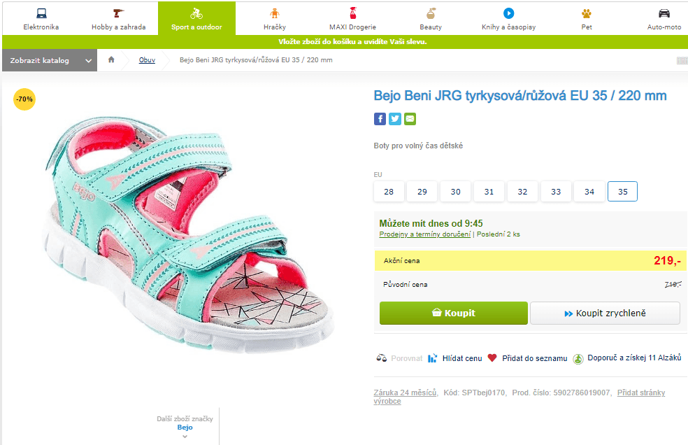 Letní dětské sandály Bejo Beni JRG