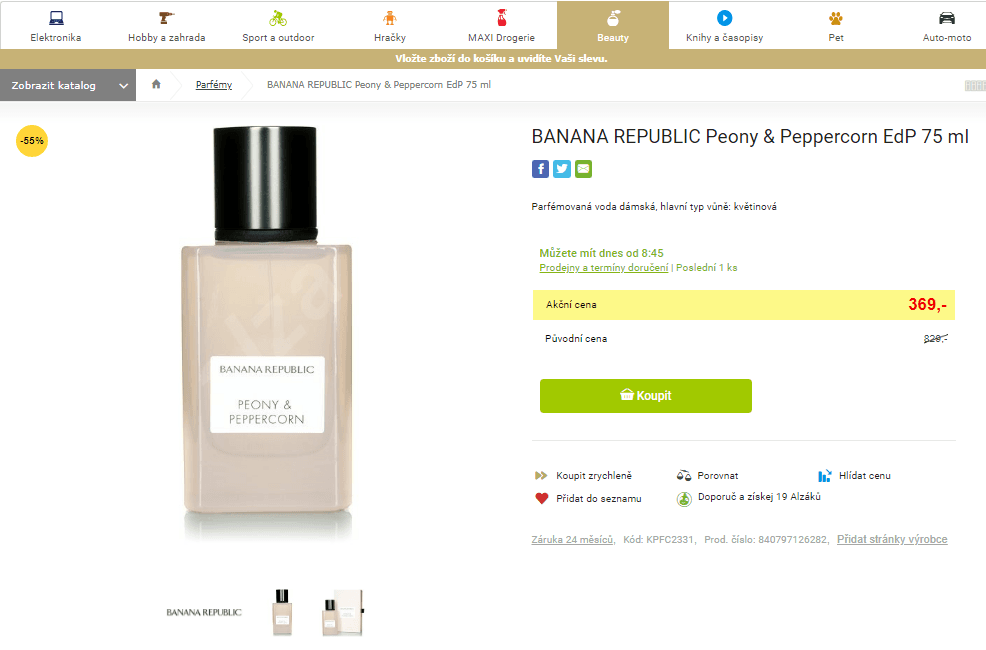 Banana Republic Peony & Peppercorn 75 ml