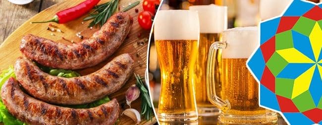 Klobáska z grilu a natočené pivečko