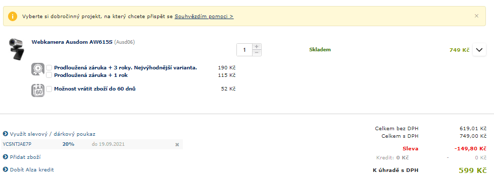 Webkamera Ausdom, FULL HD, stativ