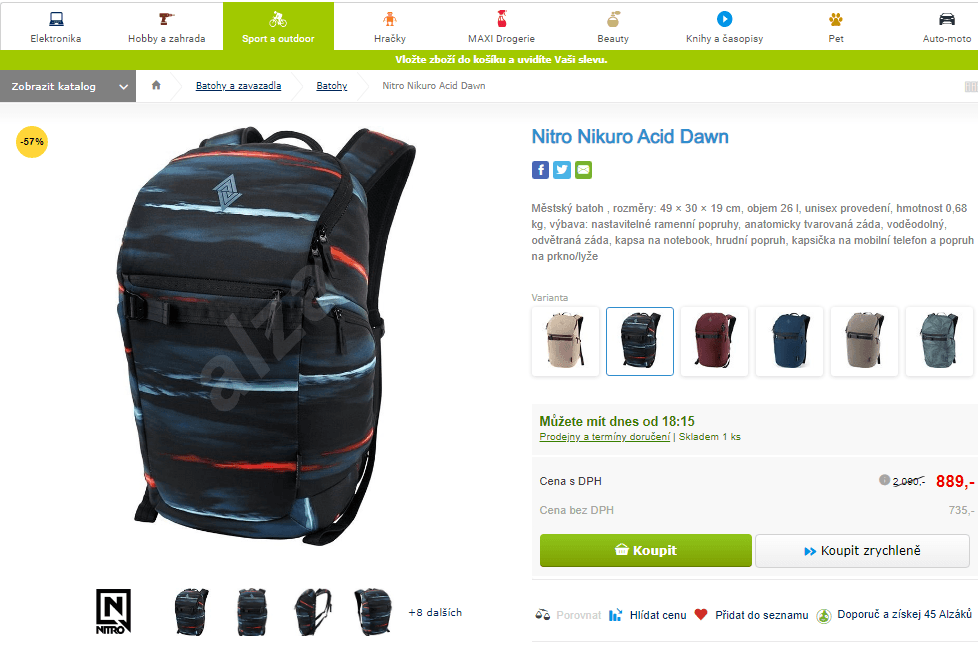 Městský batoh Nitro Nikuro Acid Dawn