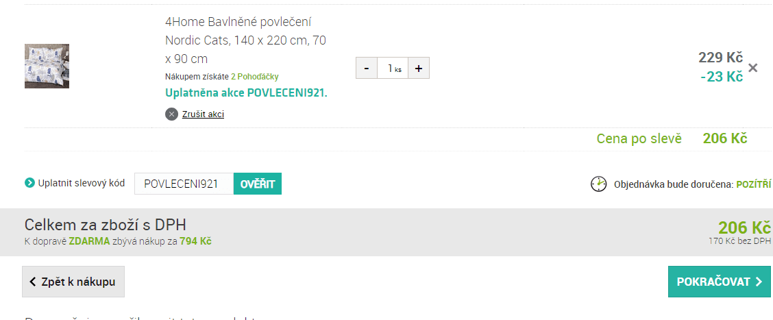 100% bavlněné povlečení Nordic Cats