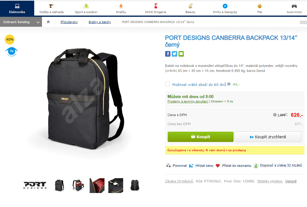 Batoh Port Design Canberra, 13/14’’