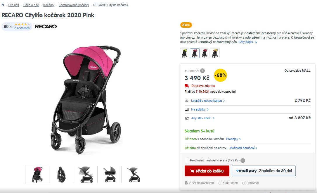 Sportovní kočárek RECARO Citylife