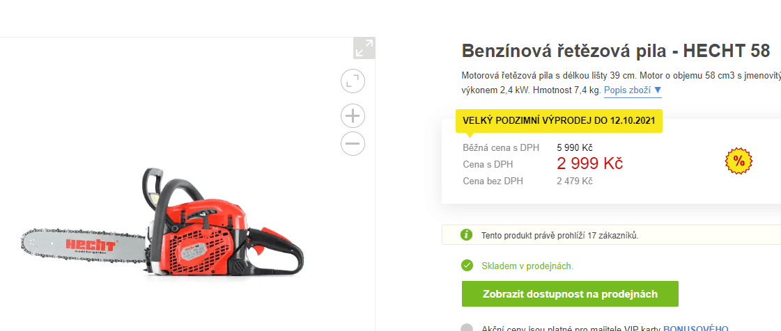Benzínová řetězová pila Hecht 58