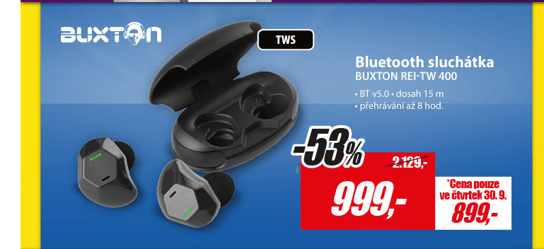 Bezdrátová sluchátka BUXTON